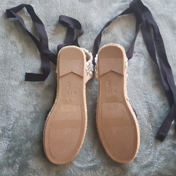 Mix No.6 Ballet Lace Up Espadrille Sandal Flats - Picture 3 of 6